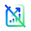 Data graph with strike through