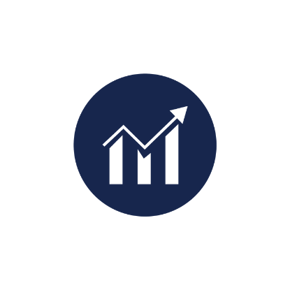 Bar graph with increasing trajectory