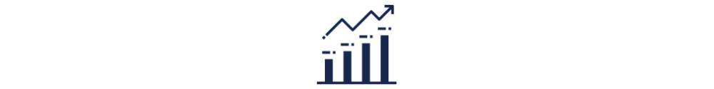 Forecasting bar graph with increasing trajectory